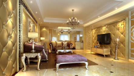 Cor dourada no interior - Design elegante entre luxo e luxo (205+ Foto de cozinha, quarto, sala de estar)