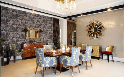 Cor dourada no interior - Design elegante entre luxo e luxo (205+ Foto de cozinha, quarto, sala de estar)