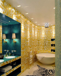 Cor dourada no interior - Design elegante entre luxo e luxo (205+ Foto de cozinha, quarto, sala de estar)