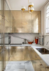 Cor dourada no interior - Design elegante entre luxo e luxo (205+ Foto de cozinha, quarto, sala de estar)