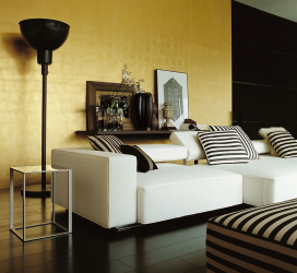 Cor dourada no interior - Design elegante entre luxo e luxo (205+ Foto de cozinha, quarto, sala de estar)