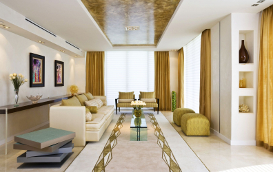 Cor dourada no interior - Design elegante entre luxo e luxo (205+ Foto de cozinha, quarto, sala de estar)