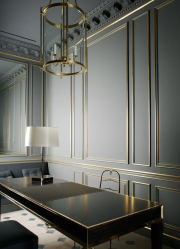 Cor dourada no interior - Design elegante entre luxo e luxo (205+ Foto de cozinha, quarto, sala de estar)