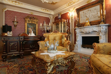 Cor dourada no interior - Design elegante entre luxo e luxo (205+ Foto de cozinha, quarto, sala de estar)