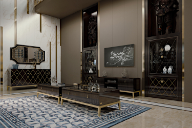 Cor dourada no interior - Design elegante entre luxo e luxo (205+ Foto de cozinha, quarto, sala de estar)