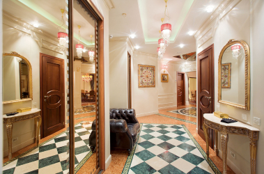 Cor dourada no interior - Design elegante entre luxo e luxo (205+ Foto de cozinha, quarto, sala de estar)