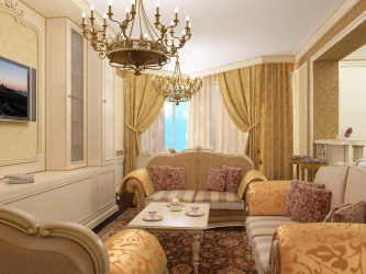 Cor dourada no interior - Design elegante entre luxo e luxo (205+ Foto de cozinha, quarto, sala de estar)