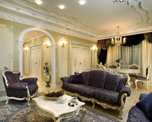 Cor dourada no interior - Design elegante entre luxo e luxo (205+ Foto de cozinha, quarto, sala de estar)