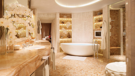 Cor dourada no interior - Design elegante entre luxo e luxo (205+ Foto de cozinha, quarto, sala de estar)