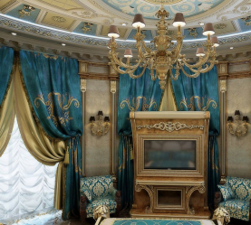 Cor dourada no interior - Design elegante entre luxo e luxo (205+ Foto de cozinha, quarto, sala de estar)