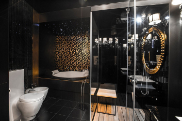 Cor dourada no interior - Design elegante entre luxo e luxo (205+ Foto de cozinha, quarto, sala de estar)